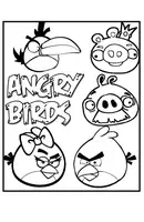 Angry Birds kleurplaat 24